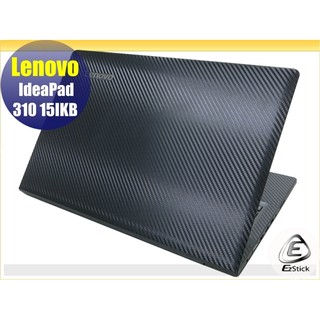【Ezstick】Lenovo 310 15IKB 黑色卡夢紋機身貼 (含上蓋+鍵盤週圍貼)