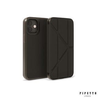 Pipetto iPhone 12 mini 5.4吋 Origami Folio 多角度折疊皮套 黑色