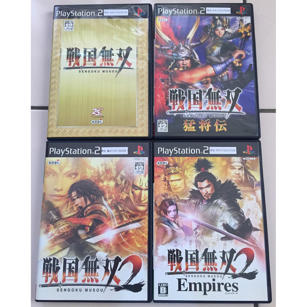 Ps2 日版戰國無雙 戰國無雙猛將傳 戰國無雙2 戰國無雙2 帝王傳 中古商品 不拆賣 免運費 蝦皮購物