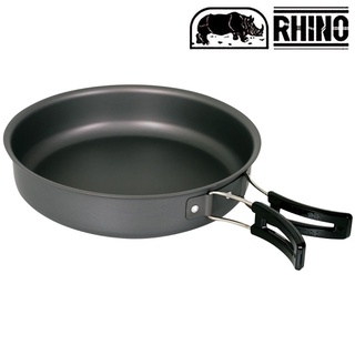 【台灣黑熊】Rhino 犀牛 K-38 鋁合金煎盤Frying Pan 平底鍋 煎鍋 摺疊握把 附收納網袋
