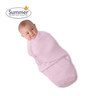 美國Summer Infant Swaddle Me懶人育兒包巾-刷毛秋冬款 單入(粉色S號)Micro Fleece