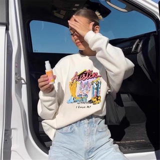 🧚‍♀️預購🌈2款♡Brandy Melville 米白牛仔靴刺繡大學t Erica Austin I Love It!