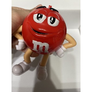 紅色m&m 巧克力復古玩具裝飾品後面蓋子可以打開
