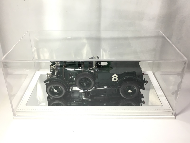 【收藏模人】(預訂)1/18 1:18 鏡面汽車模型用展示盒 收藏盒 壓克力 皮底座 鏡面 模型車 壓克力罩 模型盒