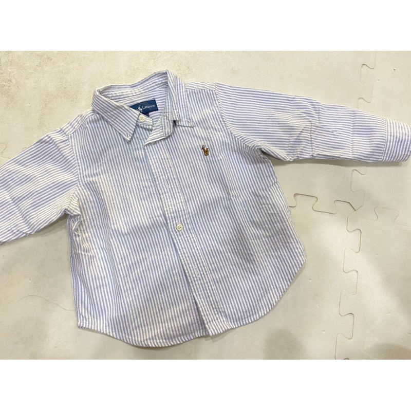 Polo Ralph Lauren兒童/男童/女童 條紋牛仔長袖襯衫 外套（24m)