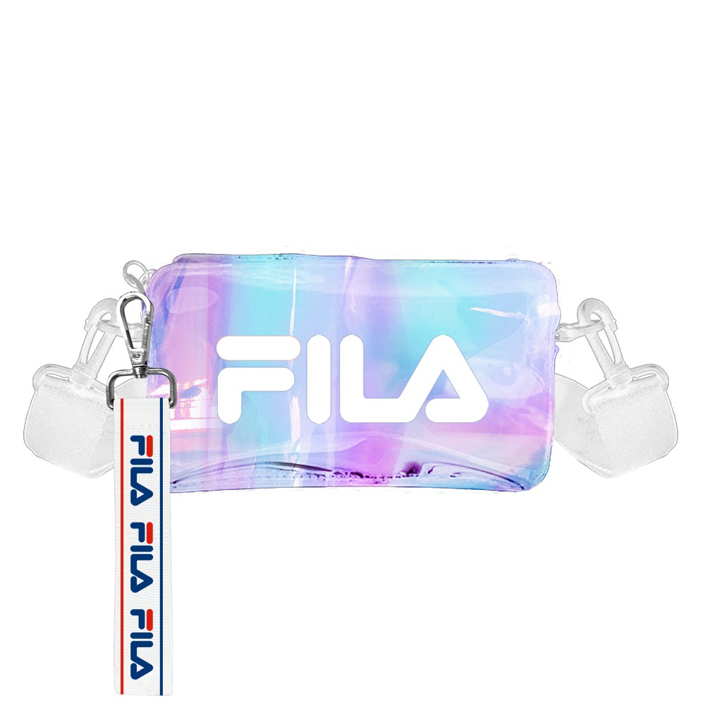 FILA 熱夏超炫 防水炫彩斜跨潮包 透明包 防水 沙灘包 全新正品