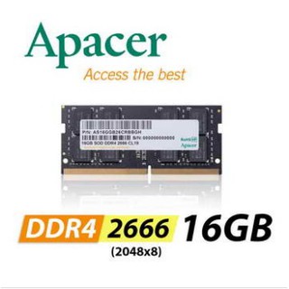 【Apacer】16GB DDR4 2666 2048x8 筆記型 記憶體