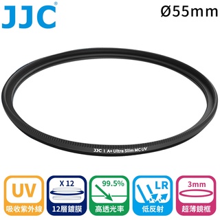 又敗家 JJC不易沾塵12層多層鍍膜55mm鏡頭保護鏡55mm濾鏡55mm保護鏡F-MCUV55超薄框保護鏡MC-UV濾