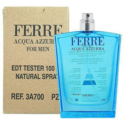 HUAHUA 香水美妝 FERRE ACQUA AZZURRA 水藍男性淡香水 100ML【TESTER】