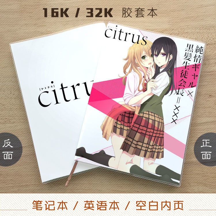 Citrus 柑橘味香氣藍原柚子藍原芽衣動漫筆記本記事本英語本 蝦皮購物