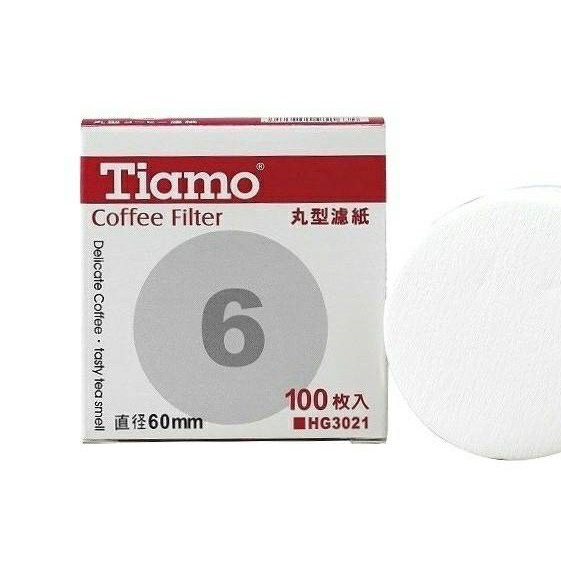 TIAMO 6號 丸型 濾紙 圓形 直徑60mm 冰滴壺 摩卡壺 HG3021 ☕ 咖啡加 COFFEE+