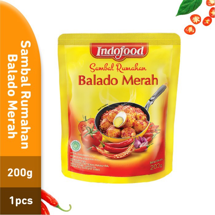 Indofood Sambal Balado Merah 巴拉多辣椒醬 200 Gr