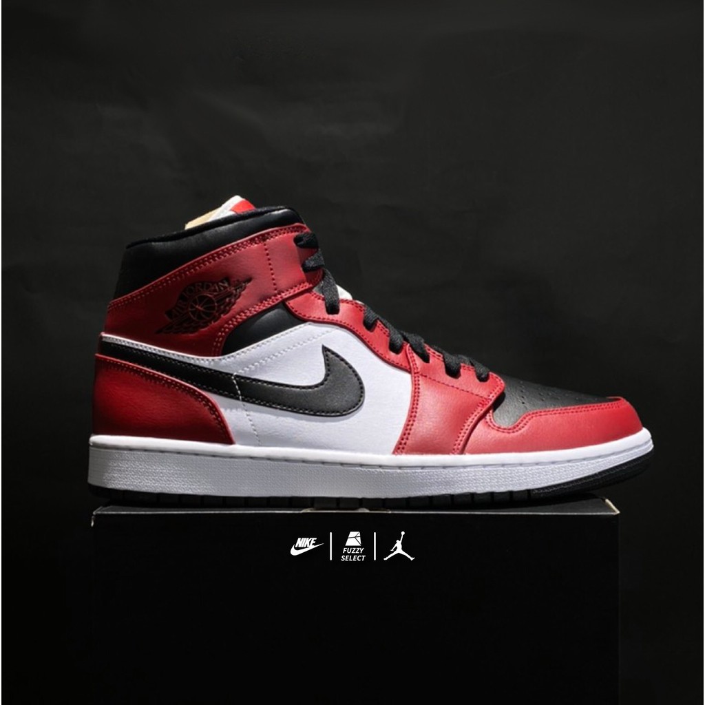 【逢甲 FUZZY】 Air Jordan 1 Mid Chicago Black Toe 籃球鞋 554724-069