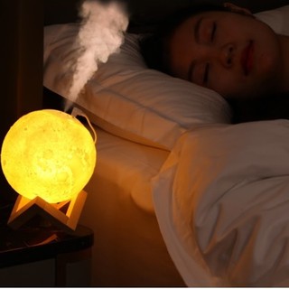 台灣現貨💥小夜燈+加濕器+芳香機💥880ML 水氧機 月球燈 大容量加濕器 拍拍燈 月亮燈 小夜燈 床頭燈 氣氛燈