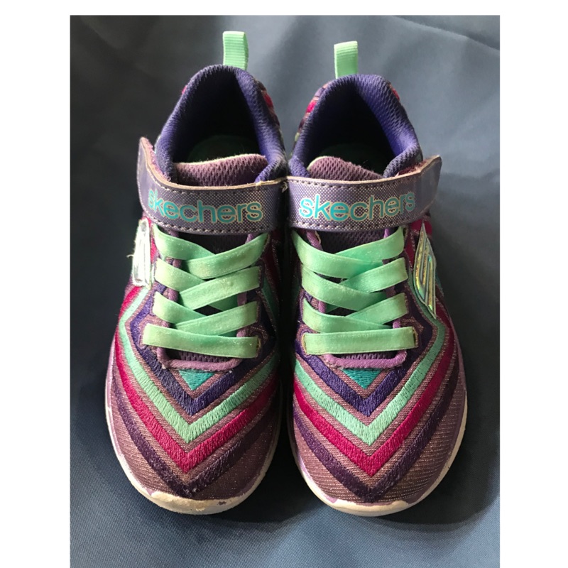 Skechers-air-cooled系列👧🏻女童運動球鞋.鞋面刺繡配色美質感很好