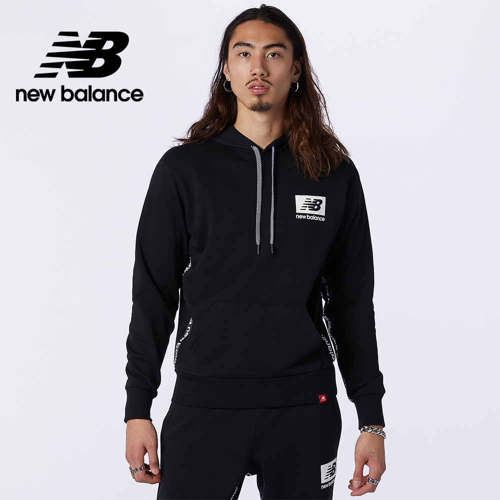 【New Balance】 NB 連帽長袖上衣_男性_黑色_AMT13516BK