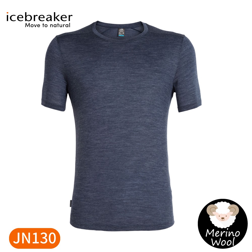 【Icebreaker 男 Cool-Lite 圓領短袖上衣-JN130《亞麻藍》】IB104570/短T/T/悠遊山水
