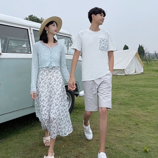【COUPLE】2022情侶裝❗❗新款夏裝男女T恤連衣裙防嗮外套一裙一衣