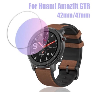 適用於 Amazfit GTR 智能手錶的鋼化玻璃保護膜 42 / 47mm 紫色鋼化膜 1PCS