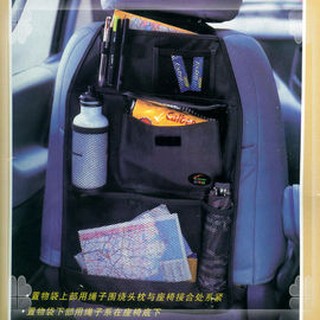 汽車椅背袋 椅背收納袋多種物品飲料 手機 紙巾 工具等收納 DIY簡易安裝 顏色隨機出貨