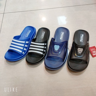 360度C 夏日海灘素面超輕量防水拖鞋(黑色/藍色)男女可穿(海灘.雨天.浴室專用)台灣製