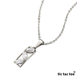 tic tac toe OUTLET精選 璀璨鋯石系列白鋼女項鍊-TA-546 現貨