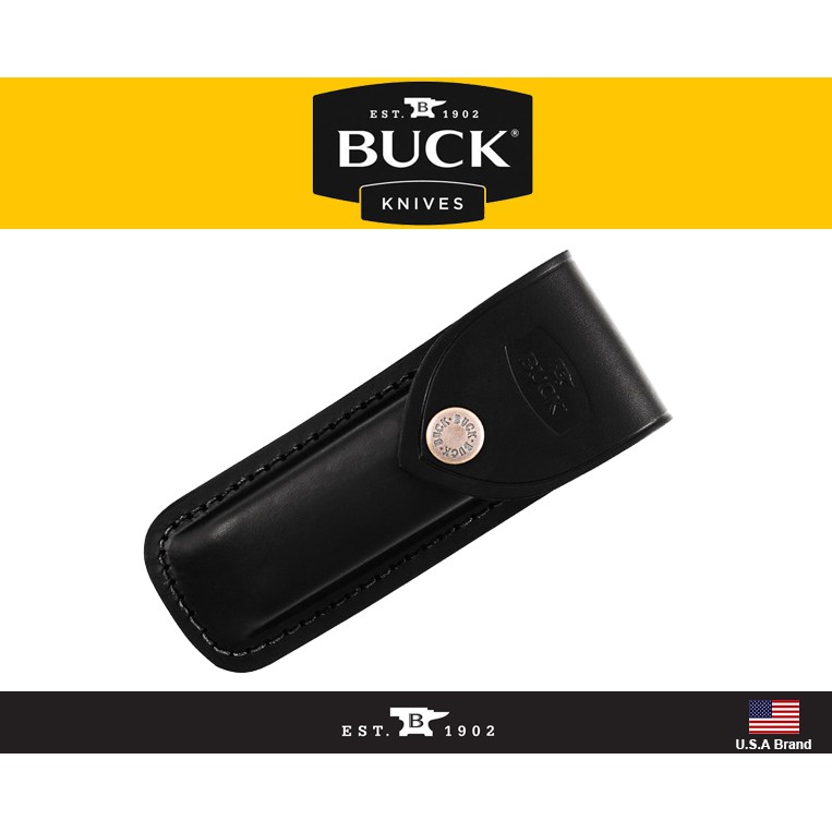 Buck美國巴克折刀配件 - Buck 110專用黑色皮革刀套【BU110S】