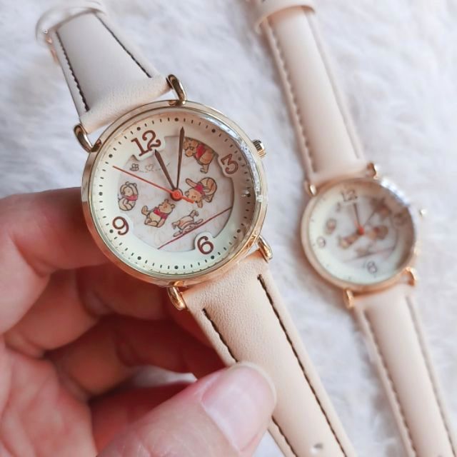 現貨 正品 維尼 小熊維尼 手錶 造型手錶 膚色錶帶 女錶 迪士尼 日本連線 日本代購 日本空運 聖誕禮物 生日禮物