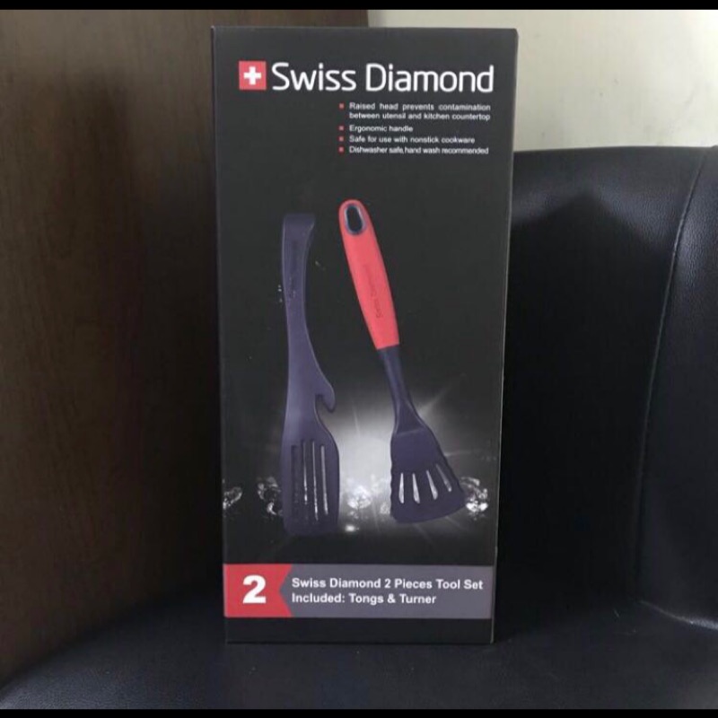 全聯 Swiss Diamond 鑽石鍋 鍋鏟+料理夾