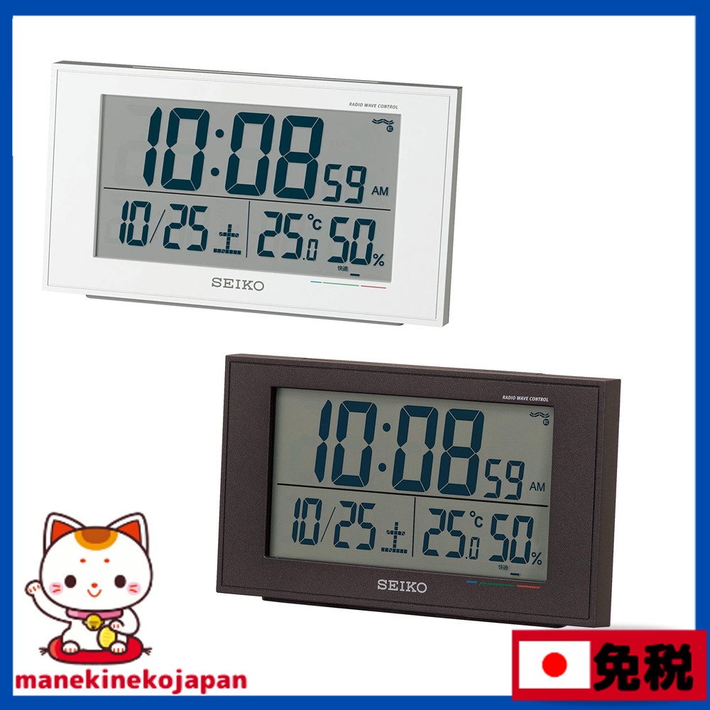 日本 SEIKO 精工 多功能數位時鐘 溫度 濕度 鬧鐘 大字幕時鐘 賴床貪睡 座鐘 BC402W BC402K