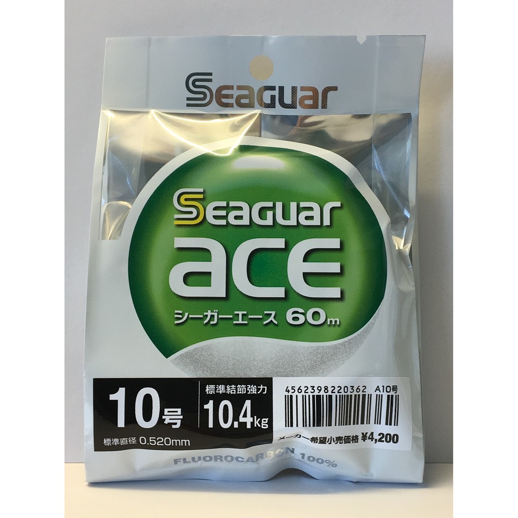 [Seaguar 碳纖線]日本製 Seaguar ace #10號 60m--子線 碳素線 卡夢線   [魚彩釣具]