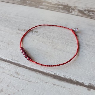 Pei accessories 佩配 石榴石 拉長石 蠶絲蠟線 幸運手環 腳鍊 衝浪手環