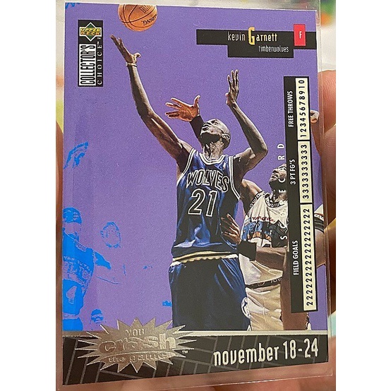 NBA 球員卡 Kevin Garnett 1996-97 CC Crash the Game