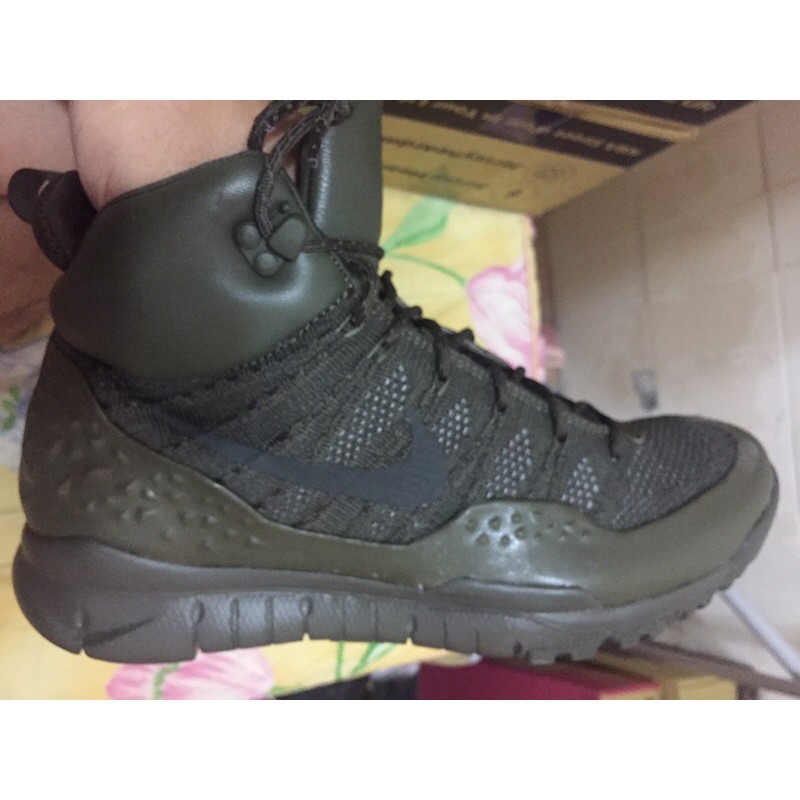 全新 NIKE LUPINEK FLYKNIT 軍綠 輕量化設計 編織 登山鞋 ACG size:11