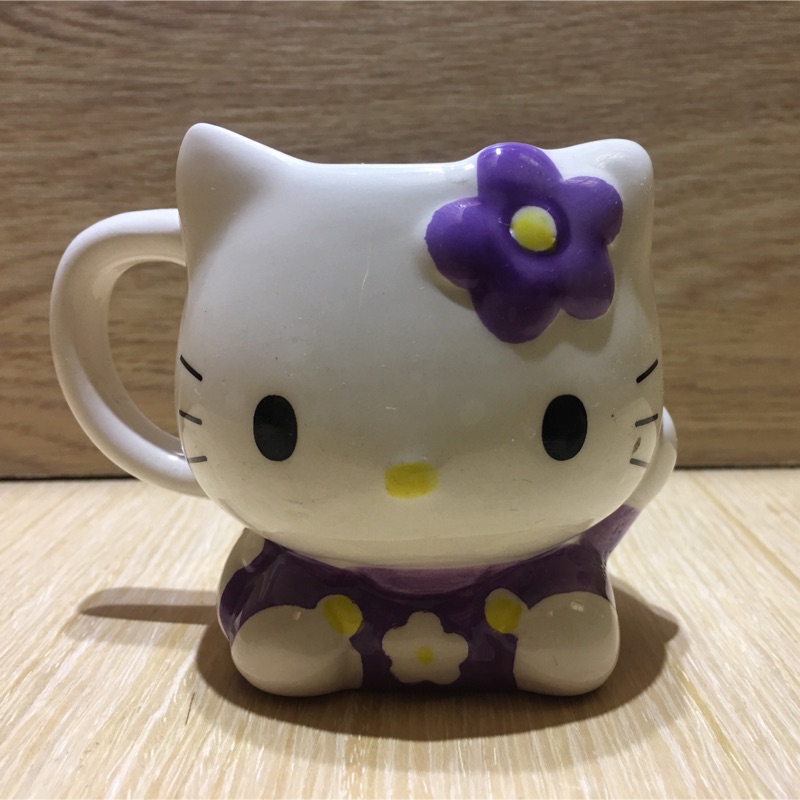 Hello Kitty日本北海道小樽銀之鐘咖啡杯 Hello Kitty咖啡杯 擺飾 收藏 小茶杯 小馬克杯 二手