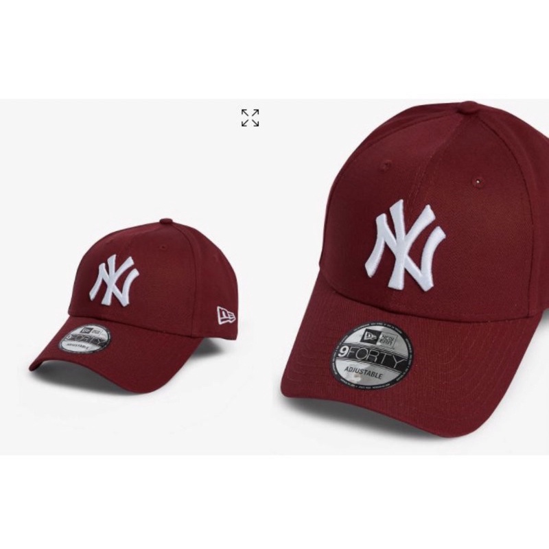 New Era 9Forty 酒紅色 MLB棒球帽 洋基帽