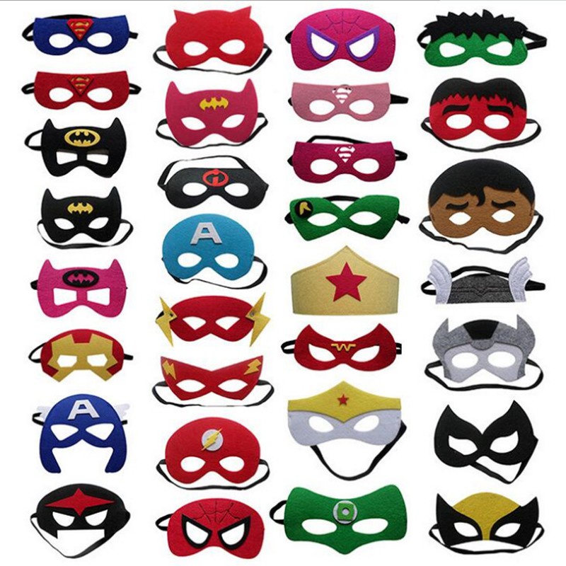 超值面具萬聖節面具男女蜘蛛俠面具眼罩鋼鐵俠超人美國隊長面具眼罩