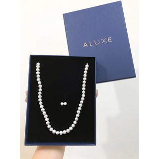 《母親節特惠》亞立詩Aluxe 珍珠項鍊 珍珠耳環 淡水養珠 結婚紀念日禮物 情人節禮物