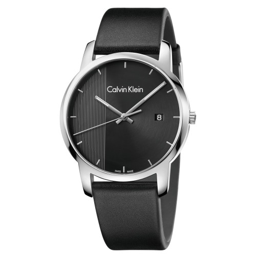 Calvin Klein CK簡約線條時尚皮帶腕錶(K2G2G1C1)43mm