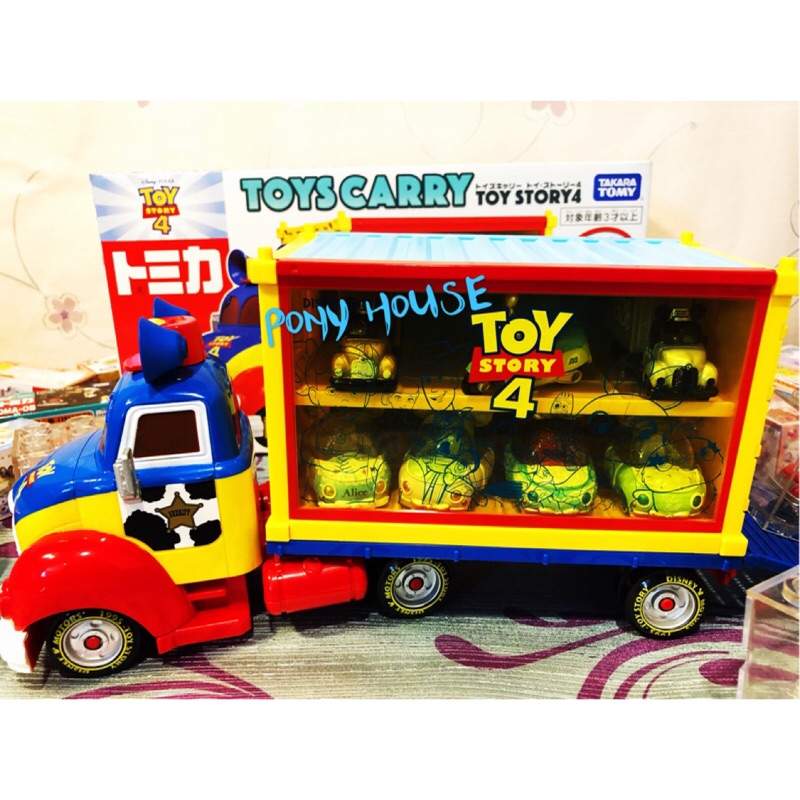 Pony house 日本精品服飾代購 TOMICA迪士尼 玩具總動員4 胡迪貨櫃車 多美小車
