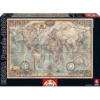 西班牙進口│EDUCA 4000片拼圖│世界地圖│古地圖 藏寶圖 14827