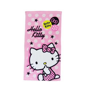 【Sanrio三麗鷗】凱蒂貓點點風童巾 100%棉 28x54cm