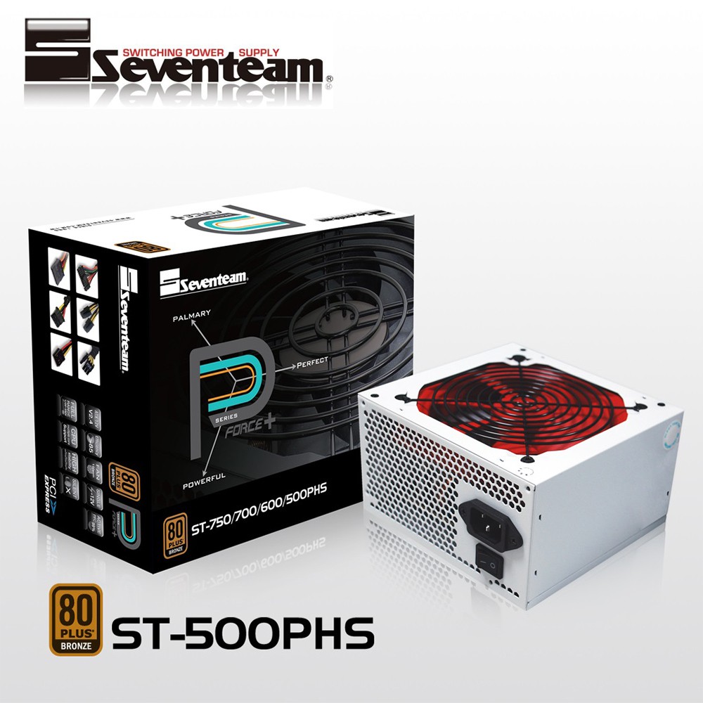 Seventeam 七盟 500W 82+ 銅牌 PHS系列電源供應器 st-500PHS【JT3C】