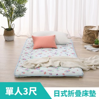 LAMINA 和風花繪日式床墊5cm-藍(單人) 3X6尺 台灣製