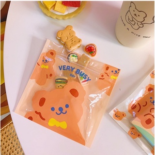՞•ﻌ•՞現貨 韓國創意可愛零食小熊密封袋 餅乾袋 糖果袋