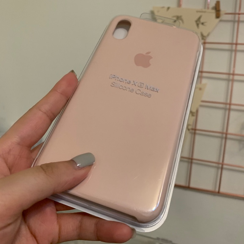 iPhone XS Max 原廠矽膠 保護殼 粉色