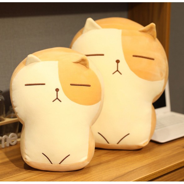 ((台灣現貨24h內快速出貨))日本吐司麵包抱枕靠墊可愛公仔欠揍貓咪 生日禮物 靠墊 聖誕節禮物 情人節禮物