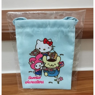 全新_Hello Kitty 凱蒂貓 三麗歐束口袋 Sanrio 抽繩收納袋 拉繩袋 旅行收納袋 分裝袋 布丁狗美樂蒂