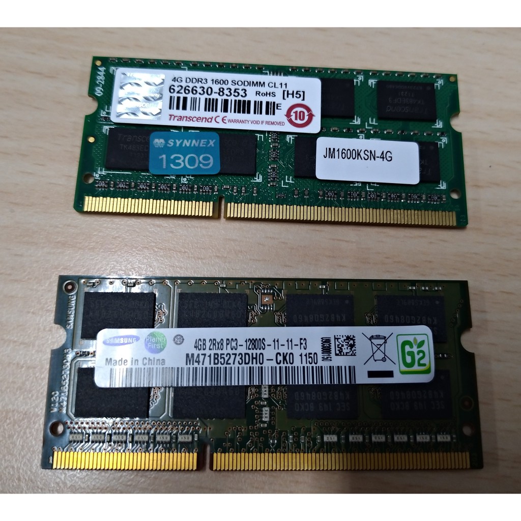 筆電用記憶體DDR3 1600 4G*2 a998520專用賣場