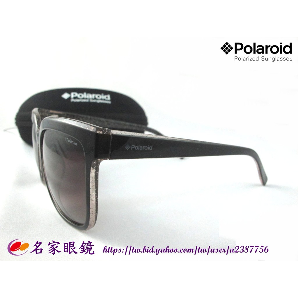 《名家眼鏡》Polaroid韓版風潮內側銀色金蔥 黑色方框偏光太陽眼鏡 PLD4029/F/S D28【台南成大店】